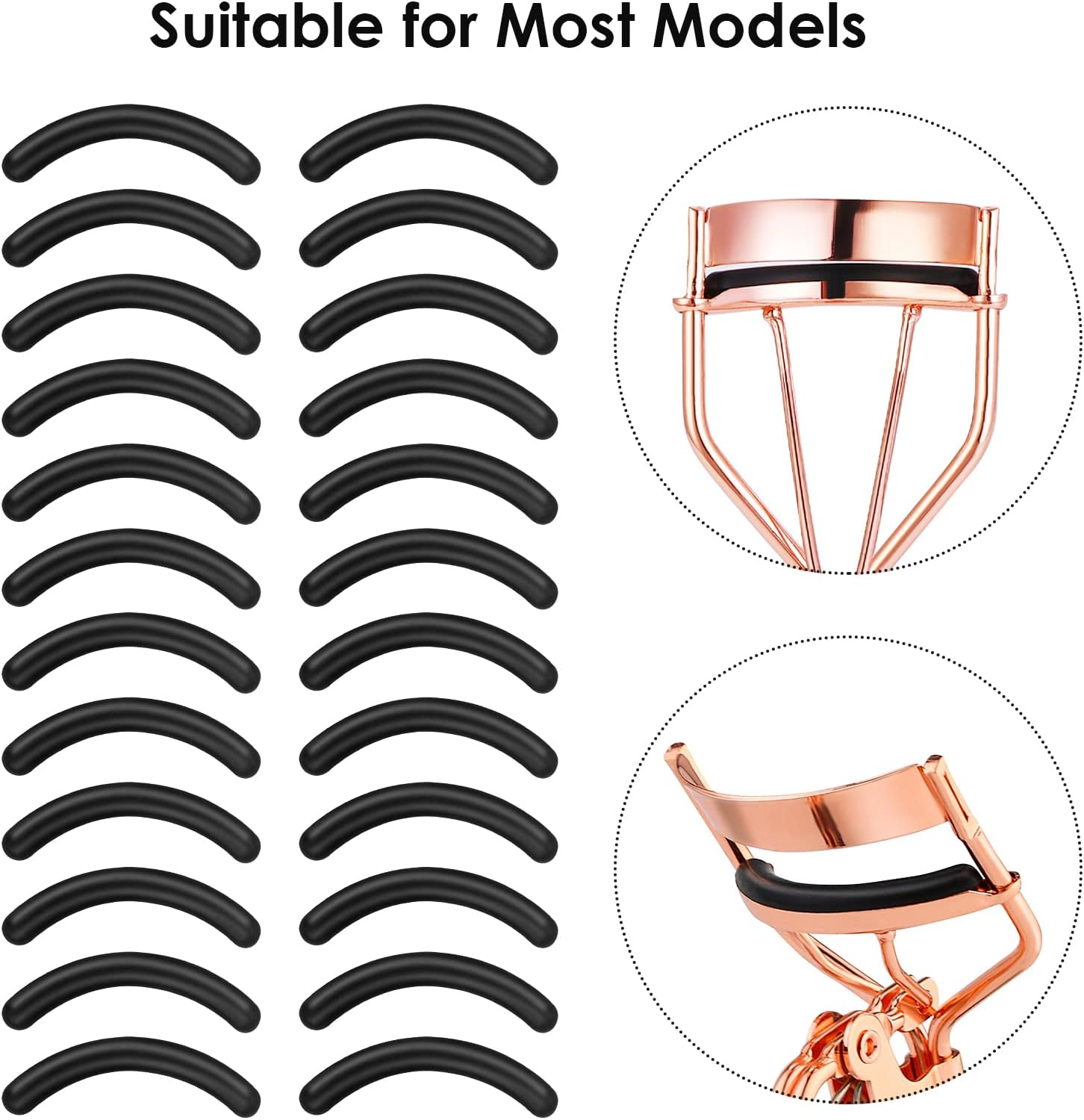 Sibba 50 Pieces Eyelash Curler Pads, Curler Refills Eyelash Refill Pads, Soft Curler Replacement Refills Pads for with Most Eyelash Curlers image number 2