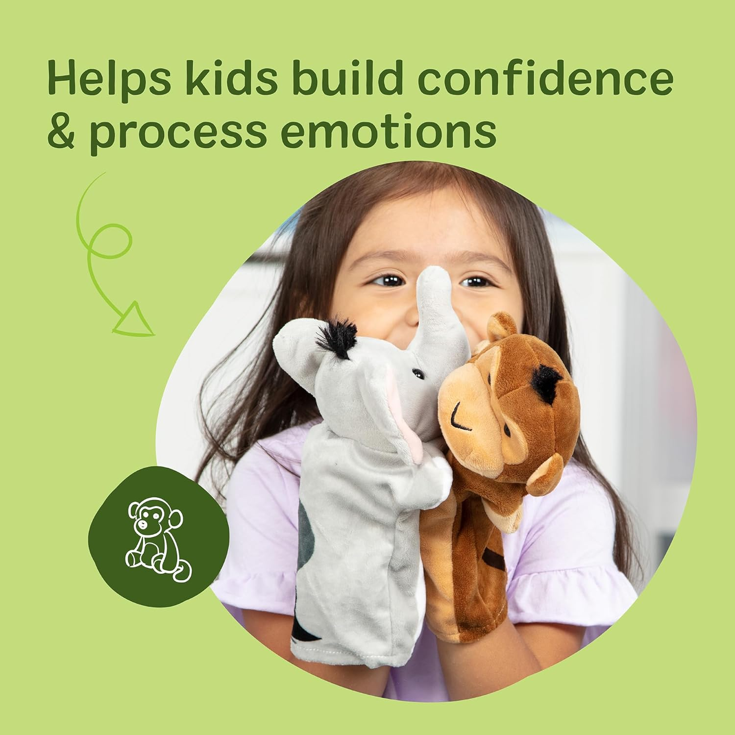 Melissa & Doug - Safari Buddies Hand Puppet Set (6 Pc) image number 2