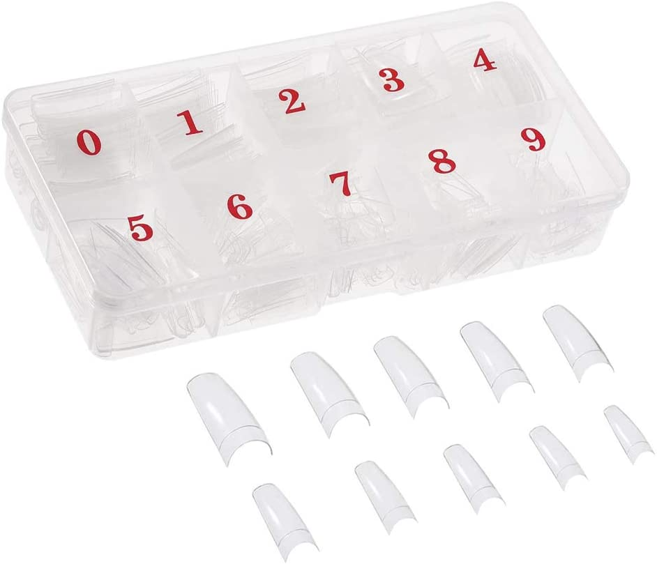 500 Pcs Clear French Acrylic Style Artificial Half False Nails Nail Art Tips image number 1