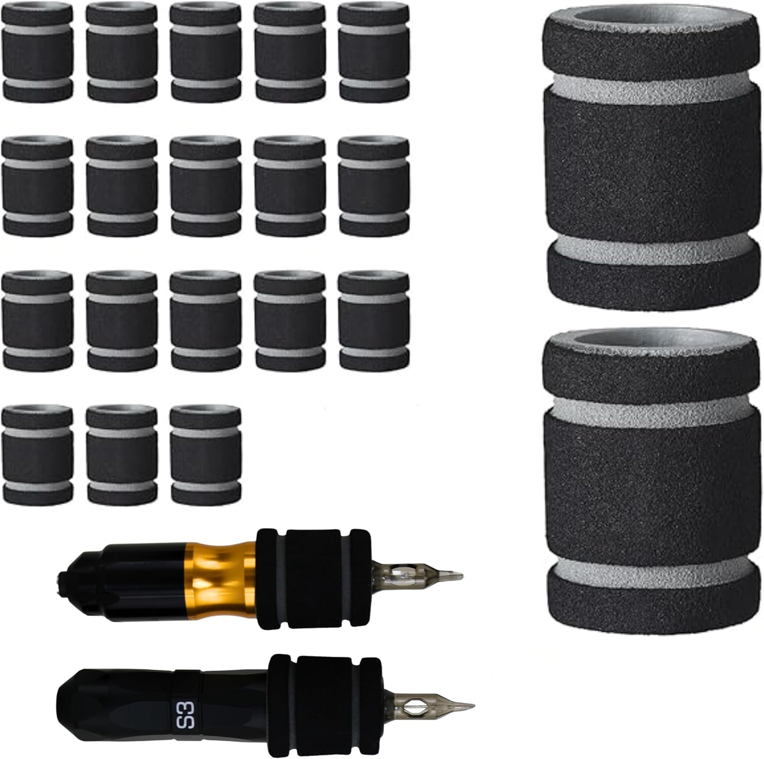 20PCS Tattoo Foam Covers Grip Covers Tattoo Pen Fits/Expands to 1 Inch-1.5 Inch image number 3