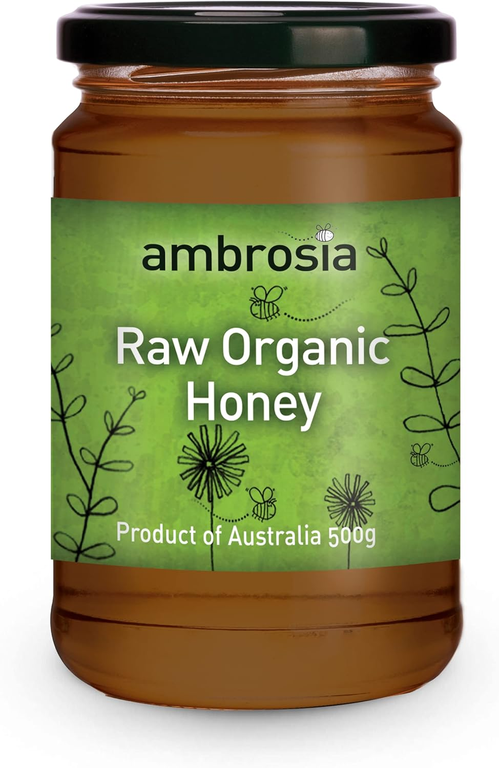 Ambrosia Raw Organic Honey 500 G, 500 G image number 1