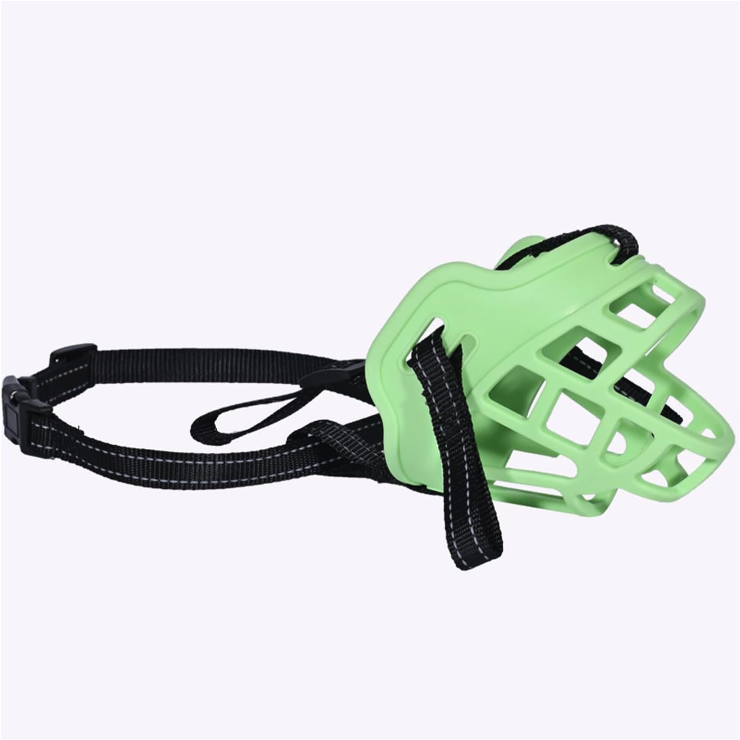 Dog Muzzle, Rubber Pet Muzzler, Adjustable and Breathable Dog Mouth Cover and Accidentally Eating Fluorescent Green, Multiple Sizes Available (XS) image number 4