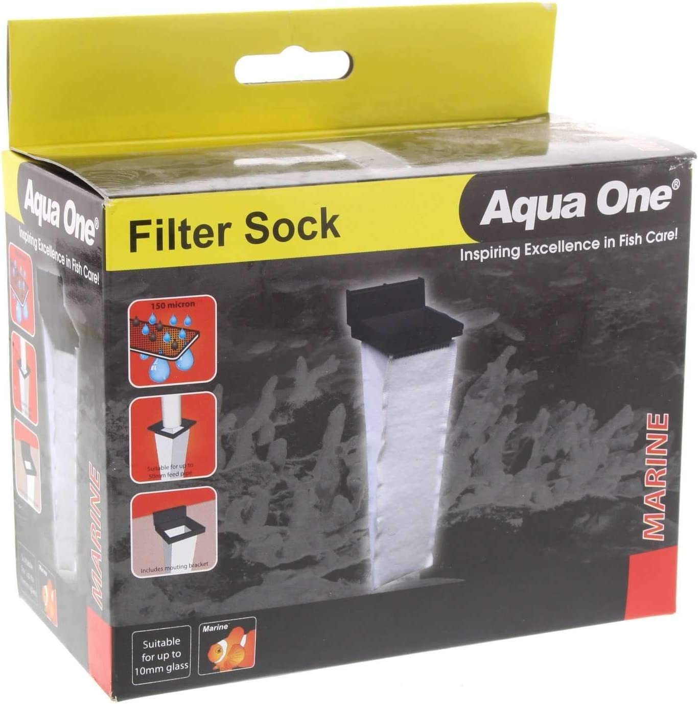 Filter Sock 37X10X10Cm Suit up to 10Mm Glass Fish Tank Aquarium Aqua One 50102 image number 4