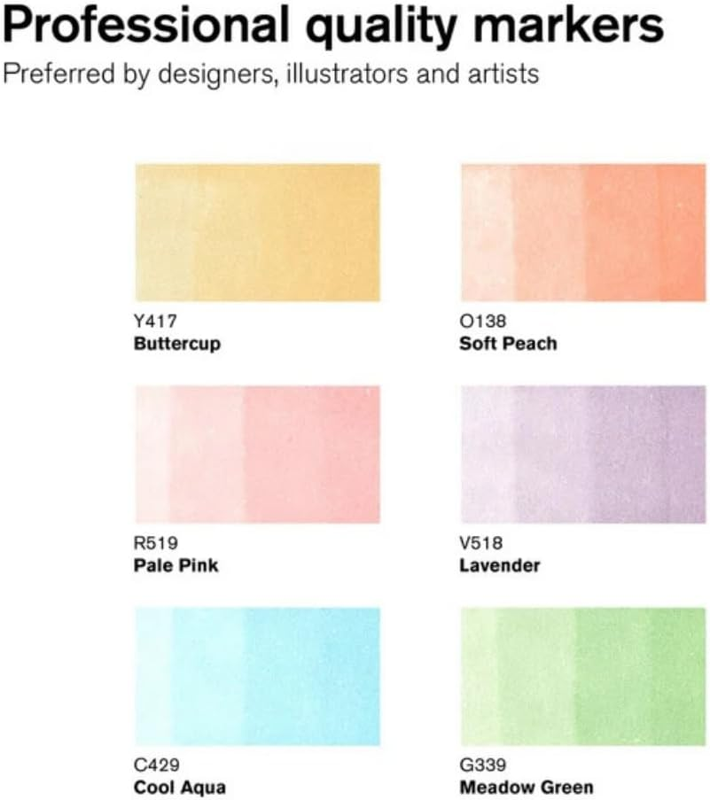 Winsor & Newton Promarker, Pastel Tones (Set of 6) image number 5