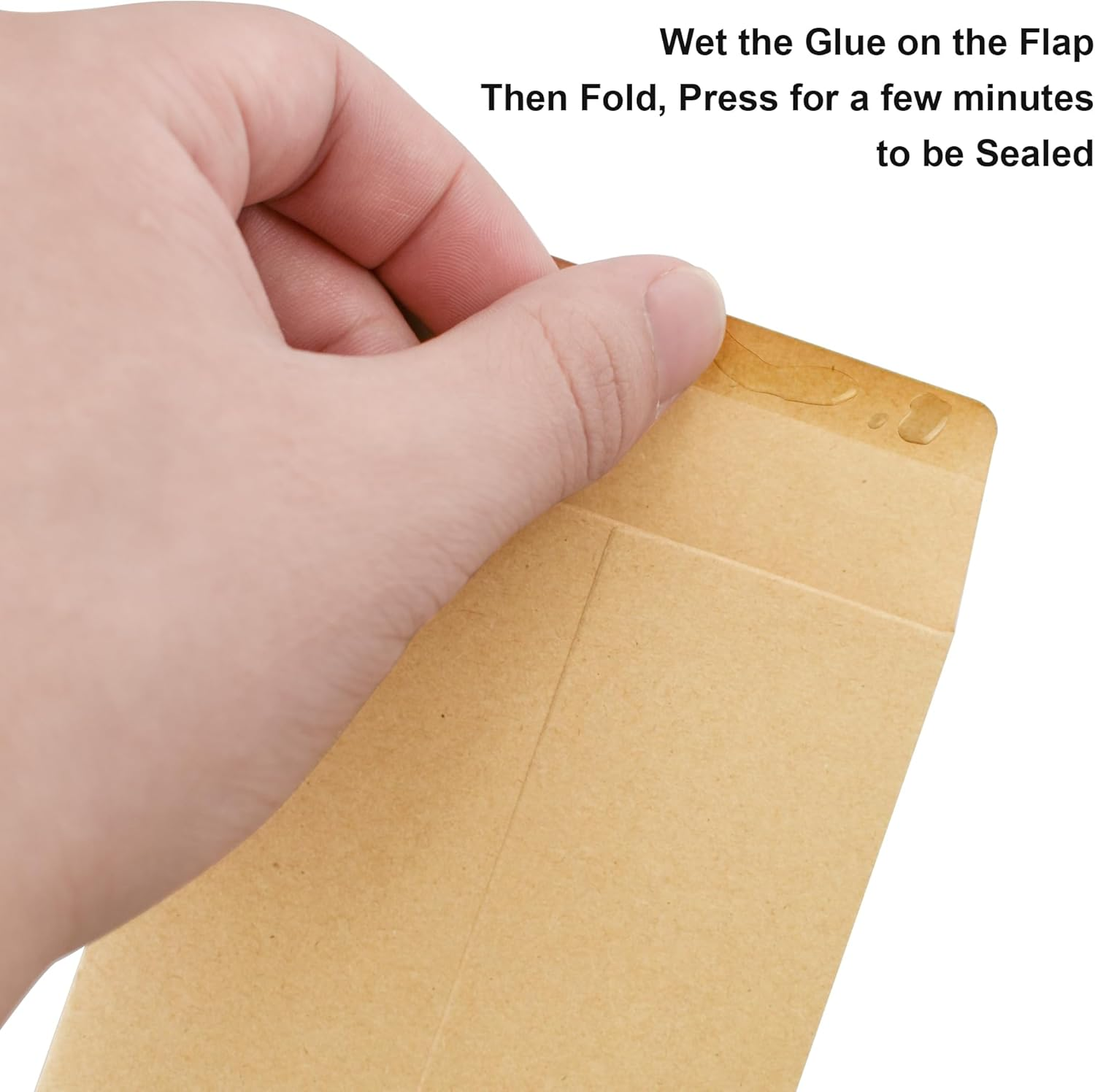 VANRA 150 PCS Kraft Coin Envelopes Seed Envelopes, Money Cash Envelopes Small Parts Envelope with Gummed Flap for Payroll, Money Saving, Coins, Currency (8.9&times;16.5Cm) image number 2