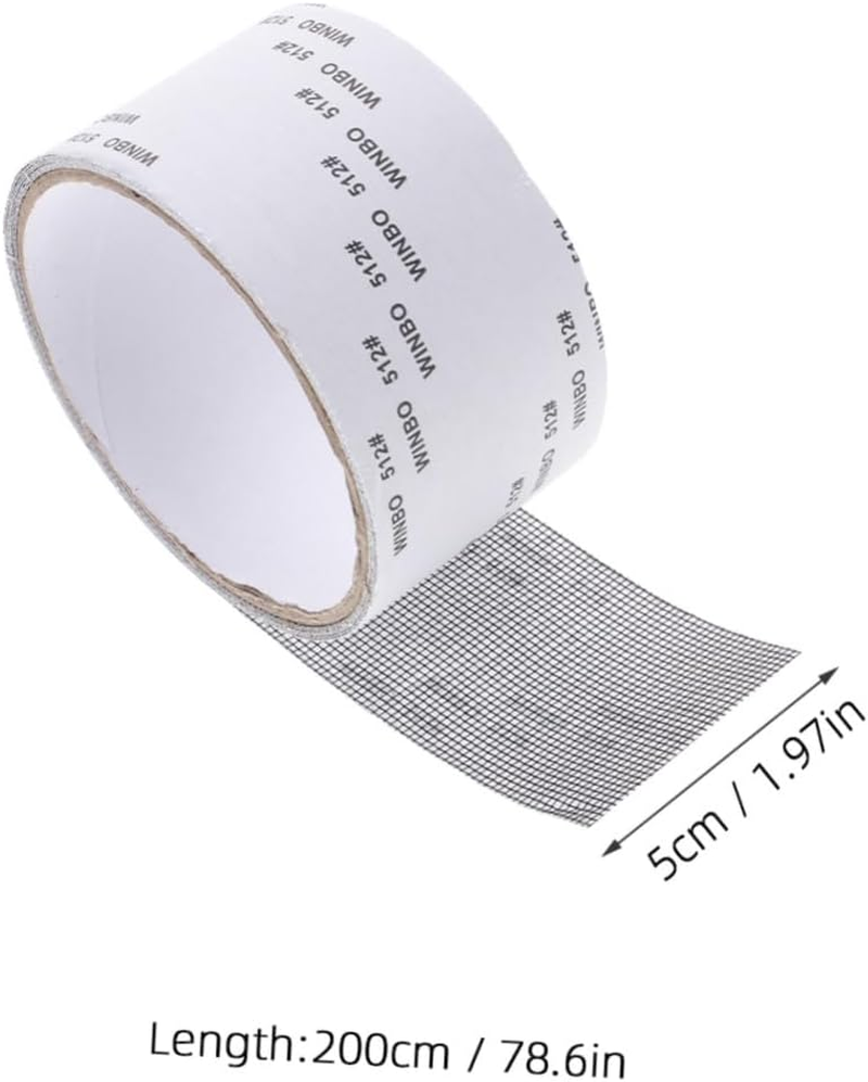 Jojofuny Screen Repair Kit Self-Adhesive Patch Tape for Window and Door Mesh, Black 5Cm X 2M Roll, Home Screen Door Repair Tape Suitable for Summer Mesh Damage Fix image number 7