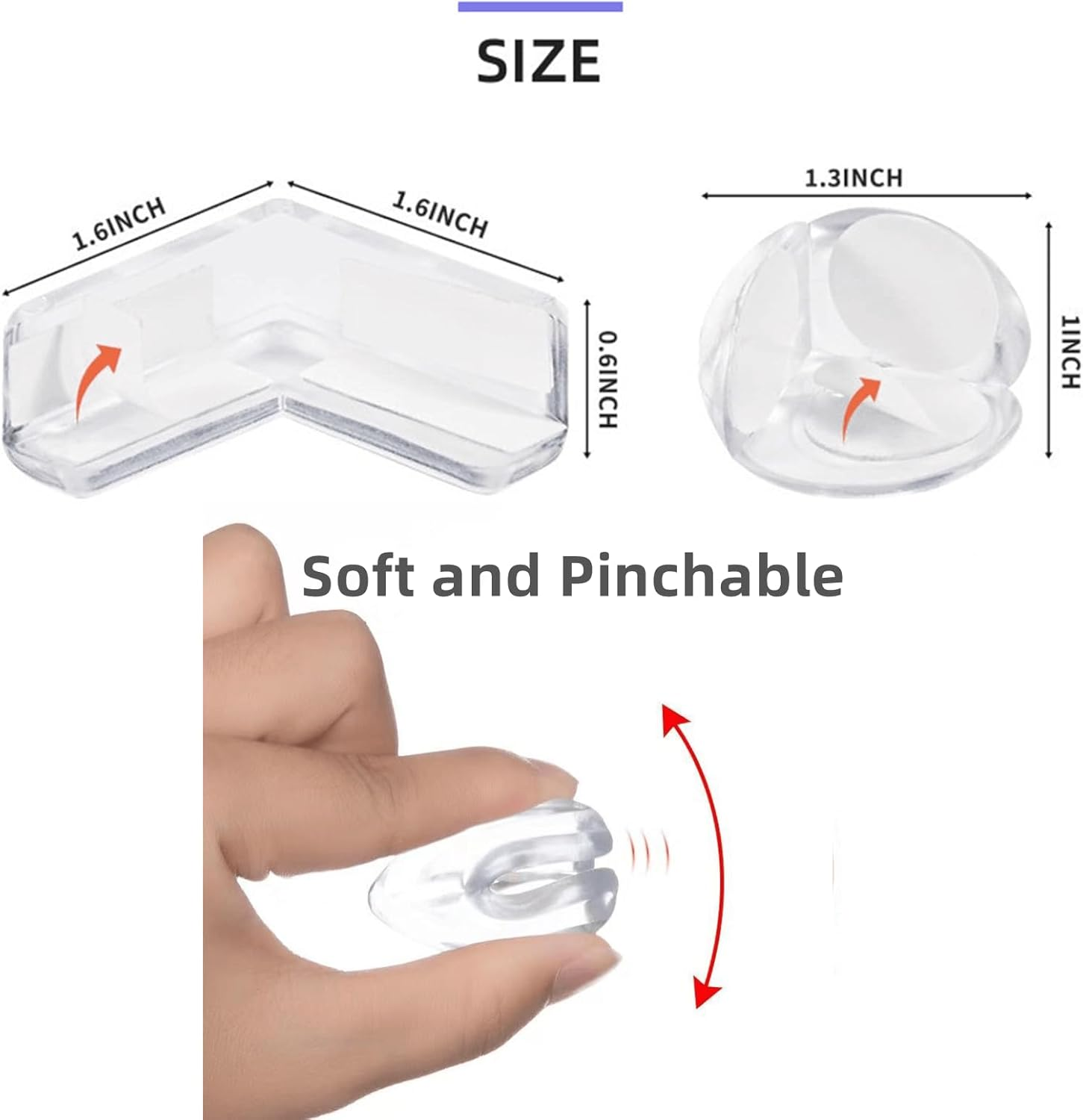 24 Pack Corner Protector for Baby, Clear Furniture Corner Guard,Edge Safety Bumpers for Table Edges and Sharp Corners ﻿