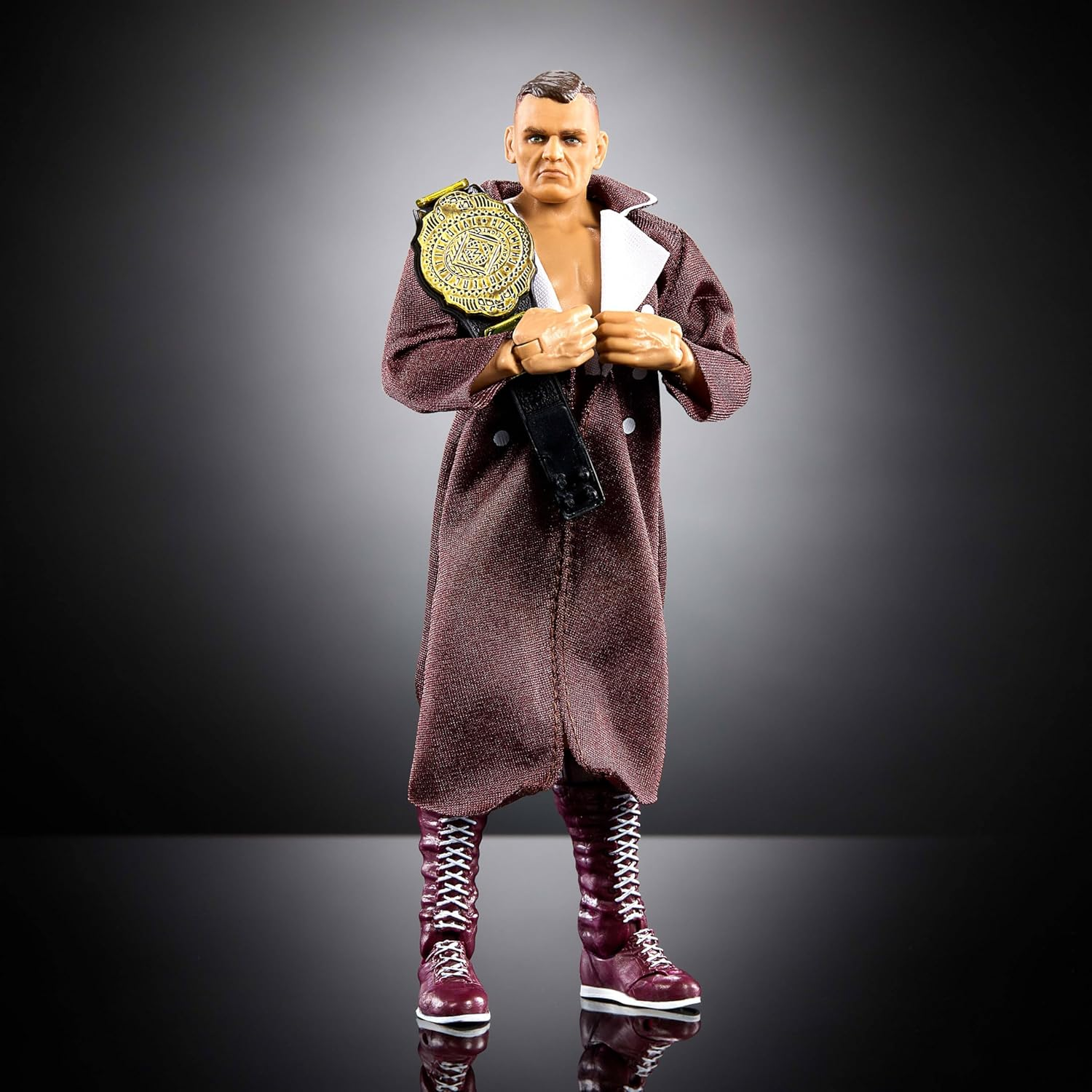 Mattel WWE Ultimate Edition Action Figure & Accessories, 6-Inch Gunther Collectible Set, Swappable Heads & Hands, Entrance Gear & 30 Articulation Points​ image number 2