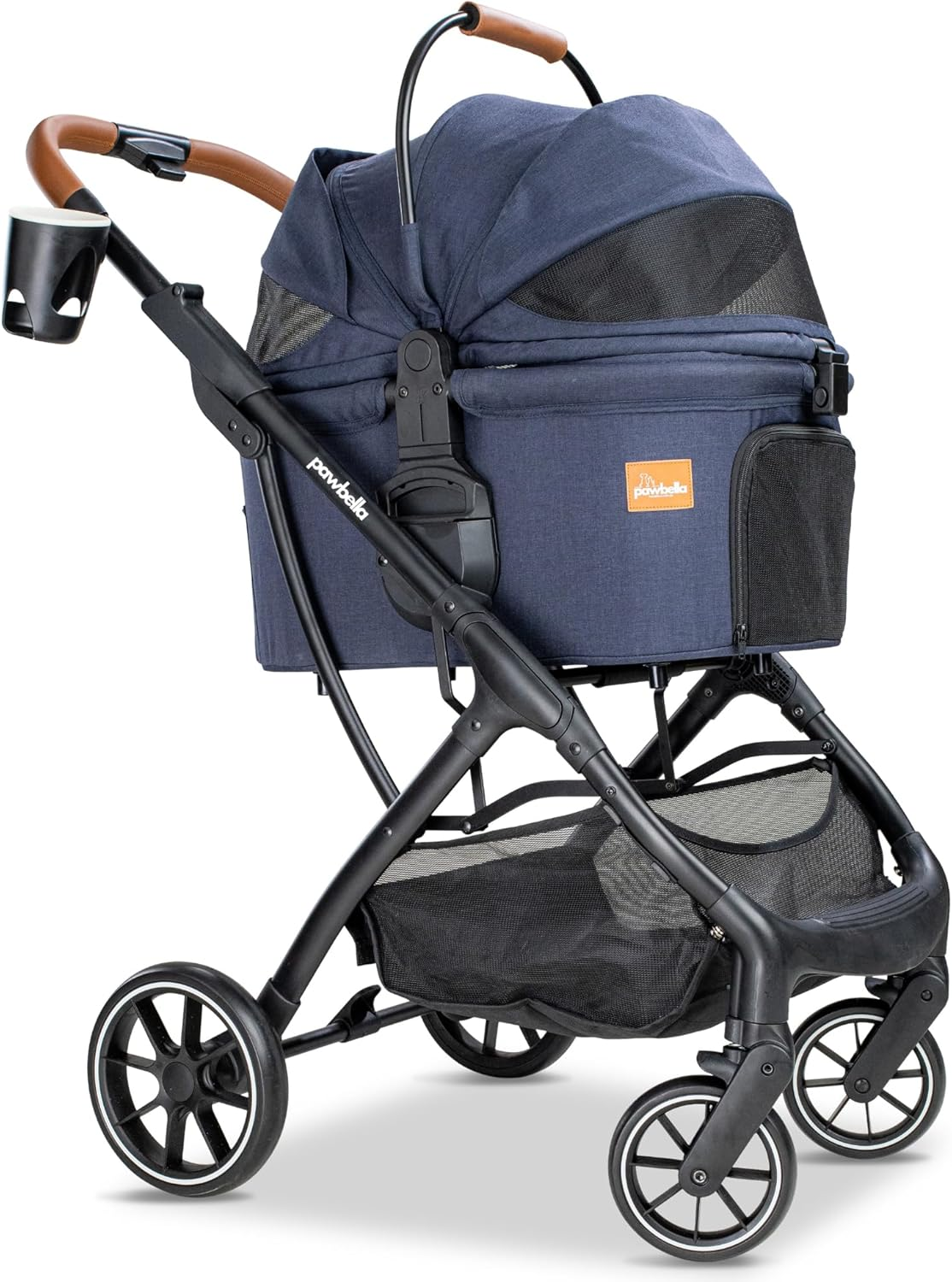 Ultimate Pet Stroller Navy &ndash; Luxe 3-In-1 Foldable Dog Pram with Detachable Carrier &ndash; Plush Padded Bedding & Safe Travel Buggy for Medium Pets (Up to 22Kg) image number 2