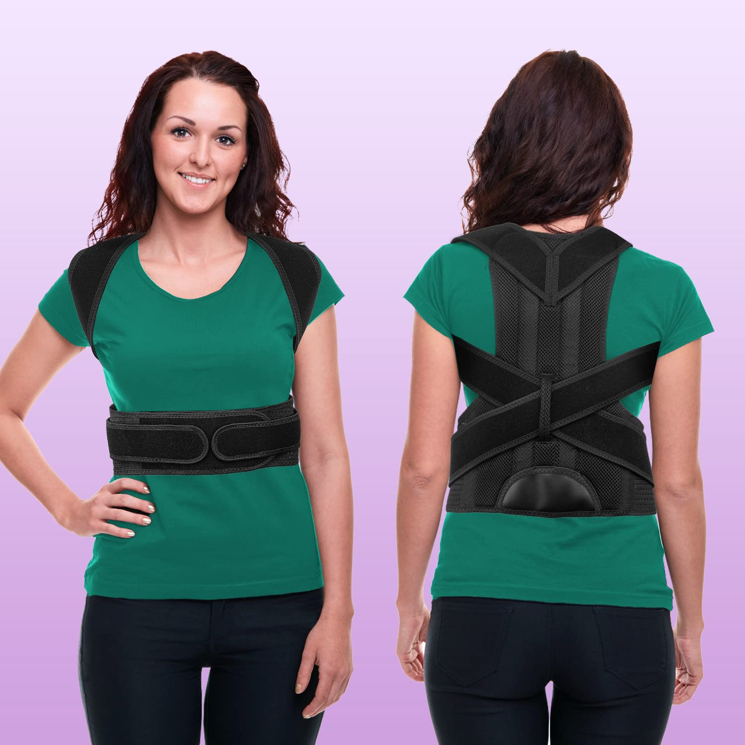 Posture Corrector Back Brace for Men&Women Back Brace for Lumbar Support and Upright Breathable Back Straightener Back Corrector Posture Improve and Neck, Back, Shoulder Pain Relieve (XL) image number 4