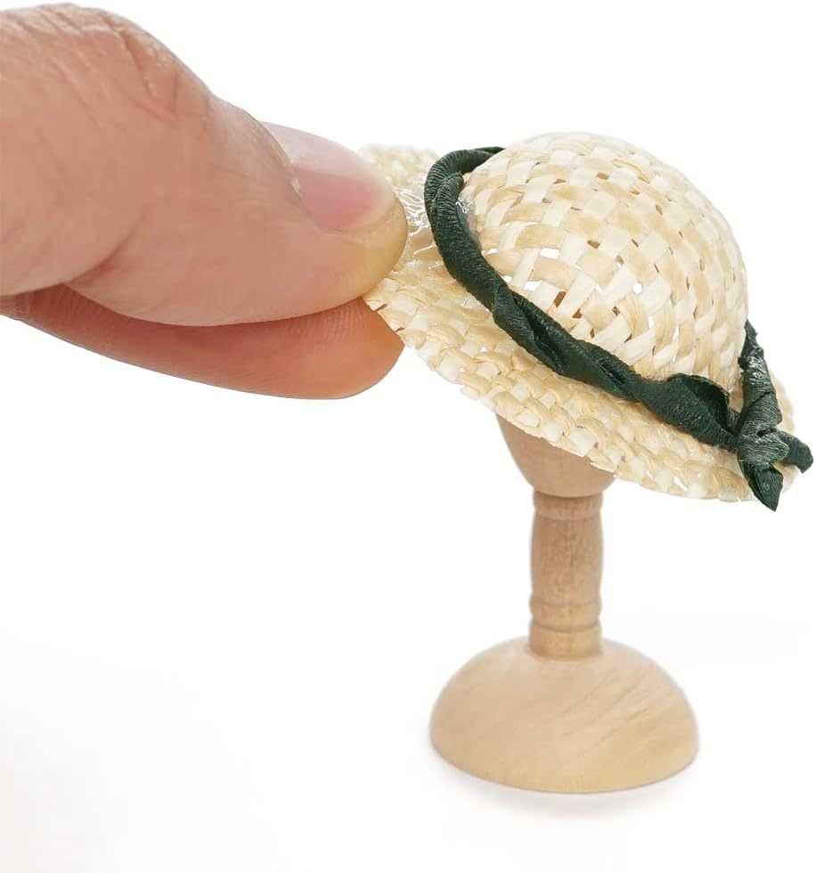 Odoria 1/12 Scale Dolls House Miniature Hat with Stand Dollhouse Accessories image number 3