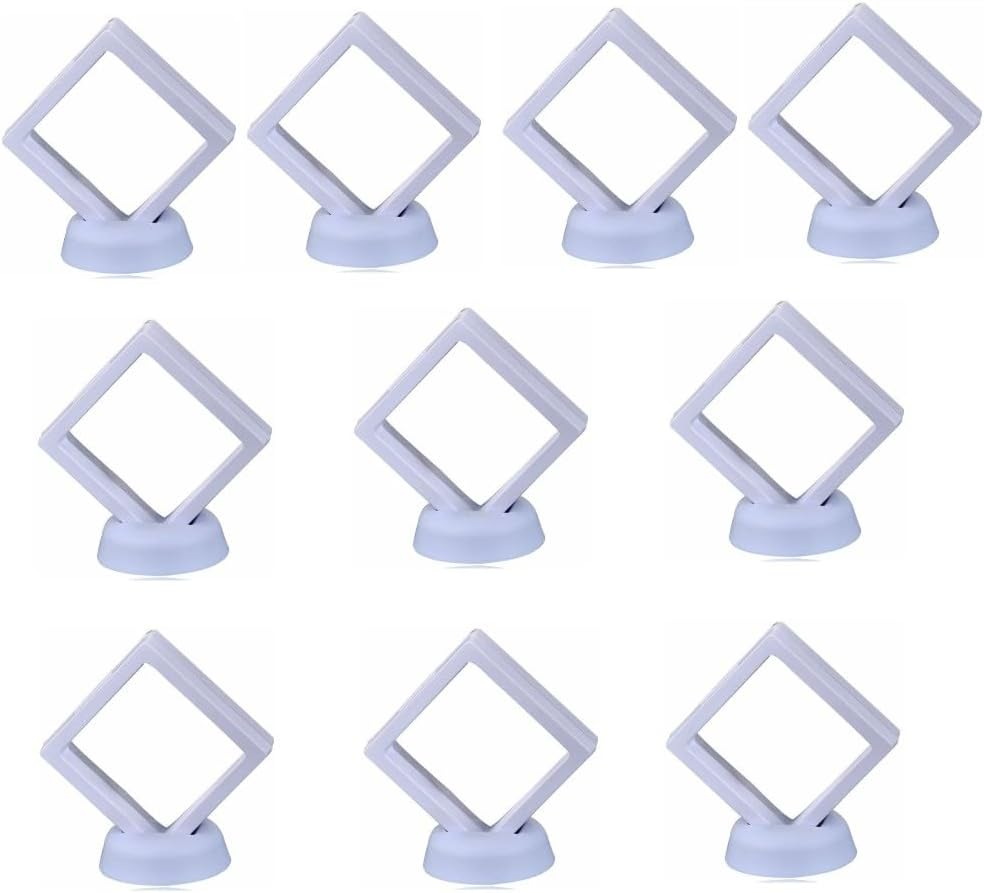 DACUAN 10PCS Coin Display Box , 3D Floating Frame Display Holder with Stands For, AA Medallions, Jewelry image number 3