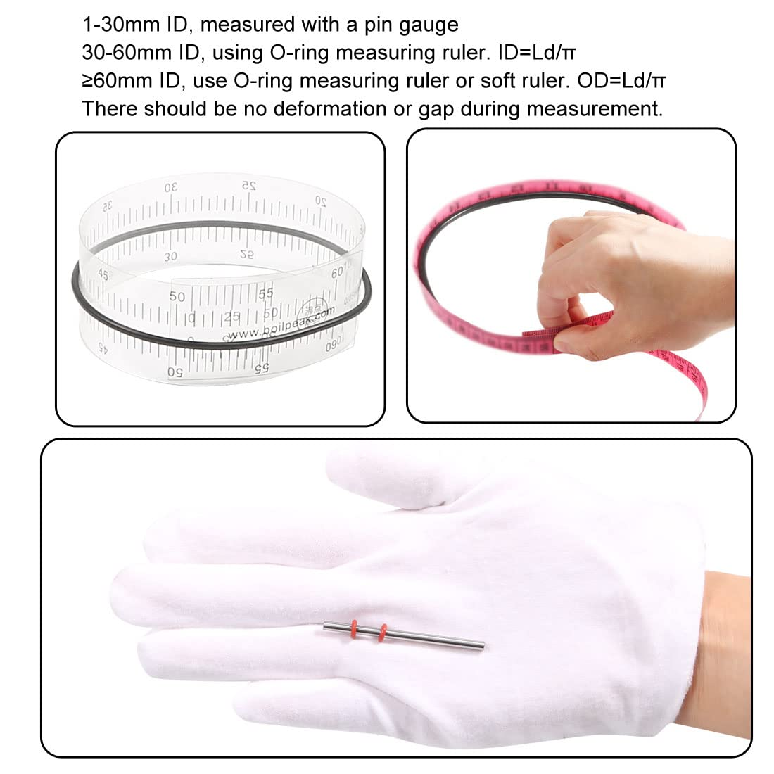 Uxcell Nitrile Rubber O-Rings 77Mm OD 74Mm ID 1.5Mm Width, Metric Nitrile Rubber Sealing Gasket for Automotive Machine Plumbing, Pack of 10 image number 2