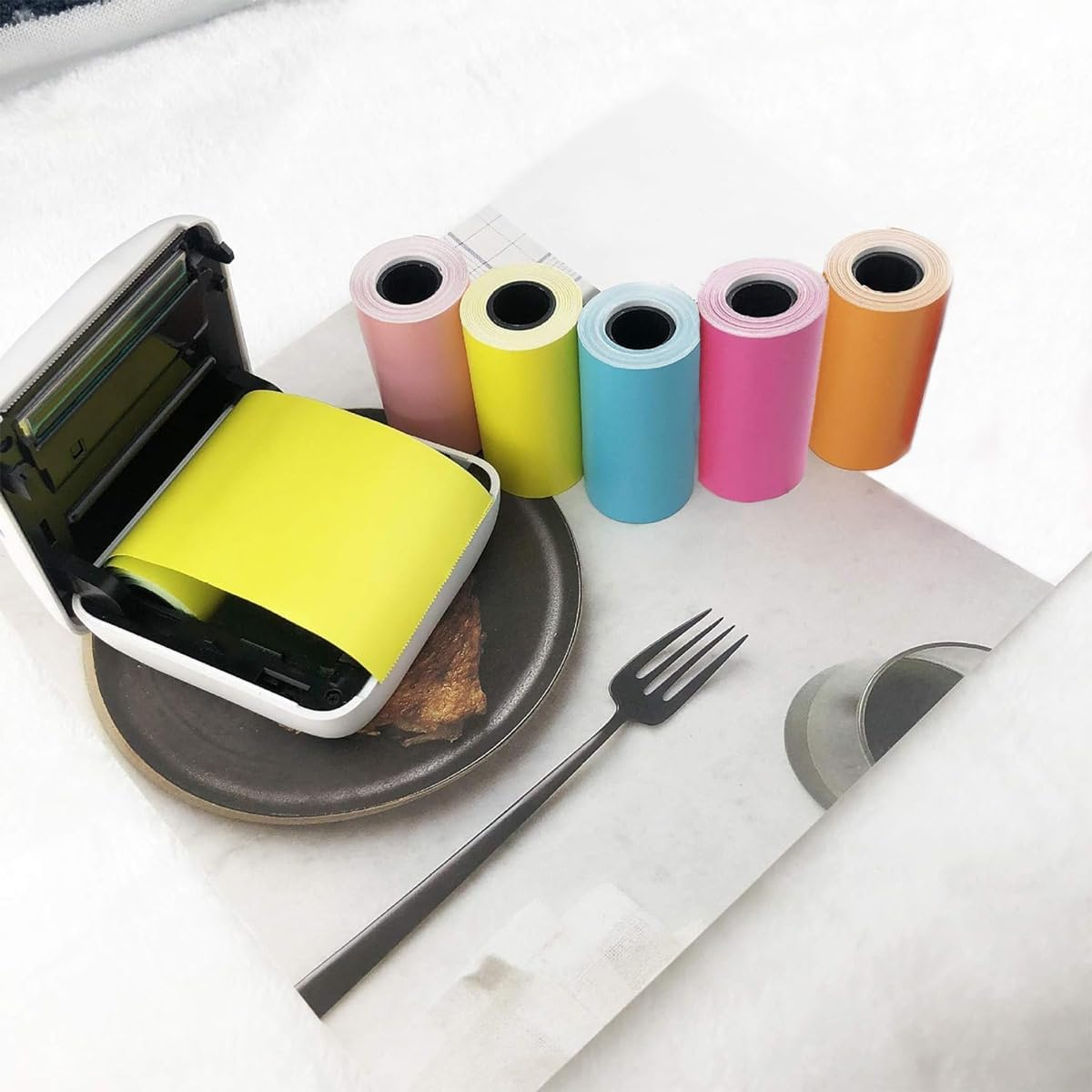 Sm-Paperang P1 Thermal Paper 57X30- Mini Printer Paper- Film Photo Printer Paper 5 Rolls Pastable