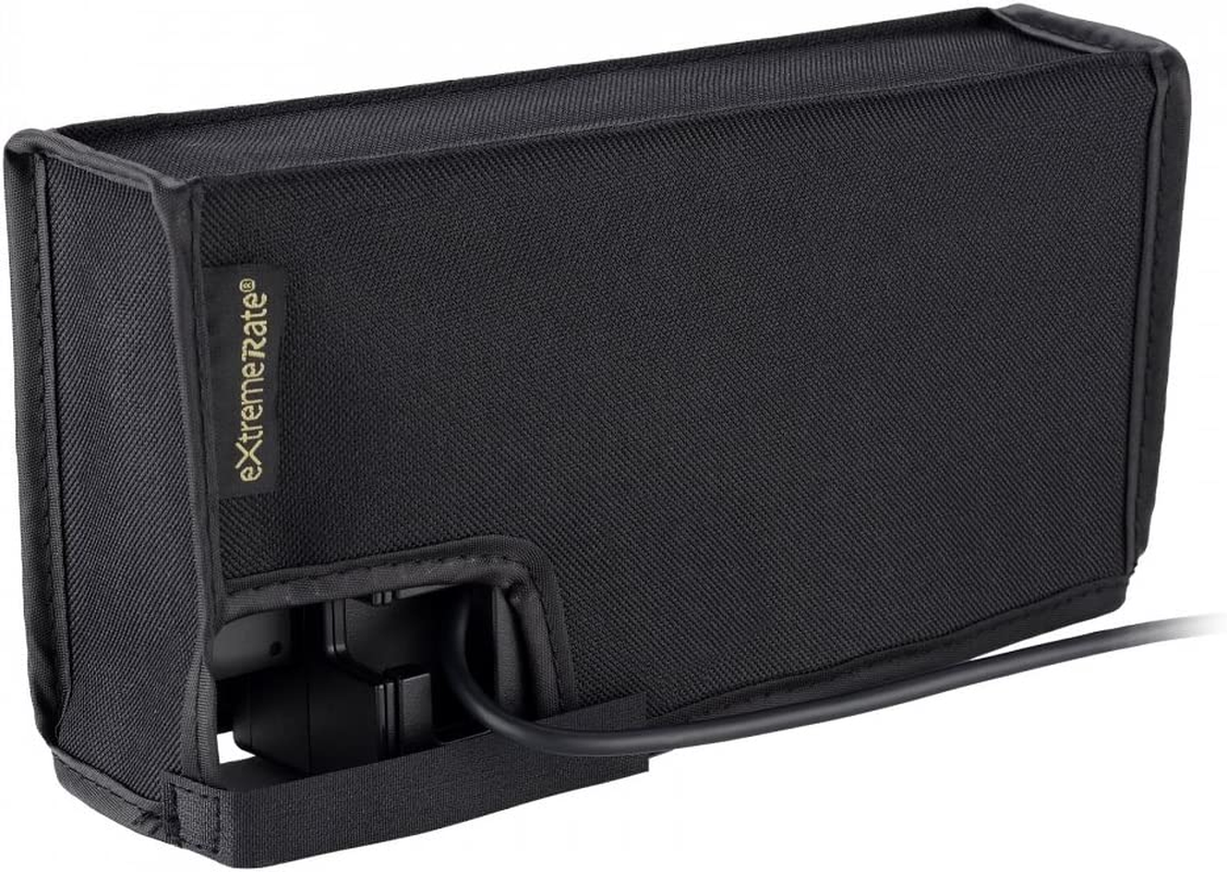 Extremerate Black Nylon Dust Cover, Soft Velvet Lining Dust Guard, anti Scratch Waterproof Cover Sleeve for Nintendo Switch Charging Dock image number 1