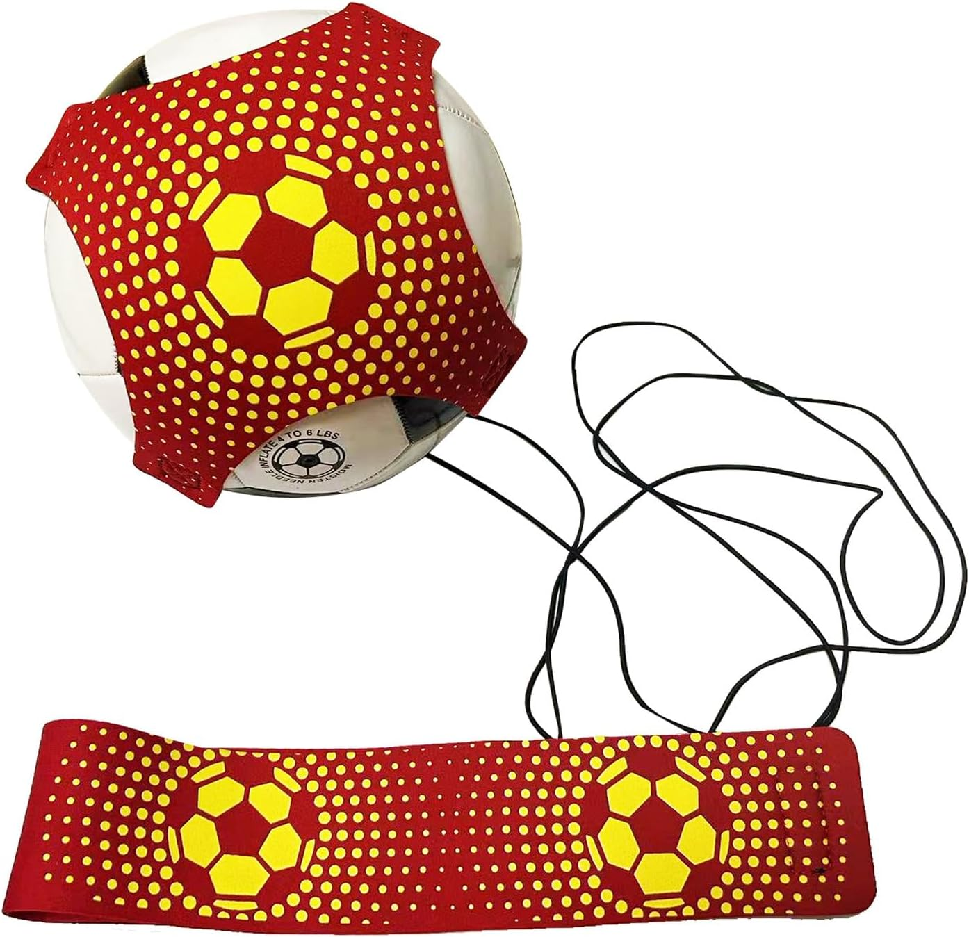 Football Footstep Training Mat, Soccer Training Mat with Adjustable Solo Soccer Trainer Belt,Non-Slip Silent Equipment for All Ages to Improve Speed, Strength and Coordination