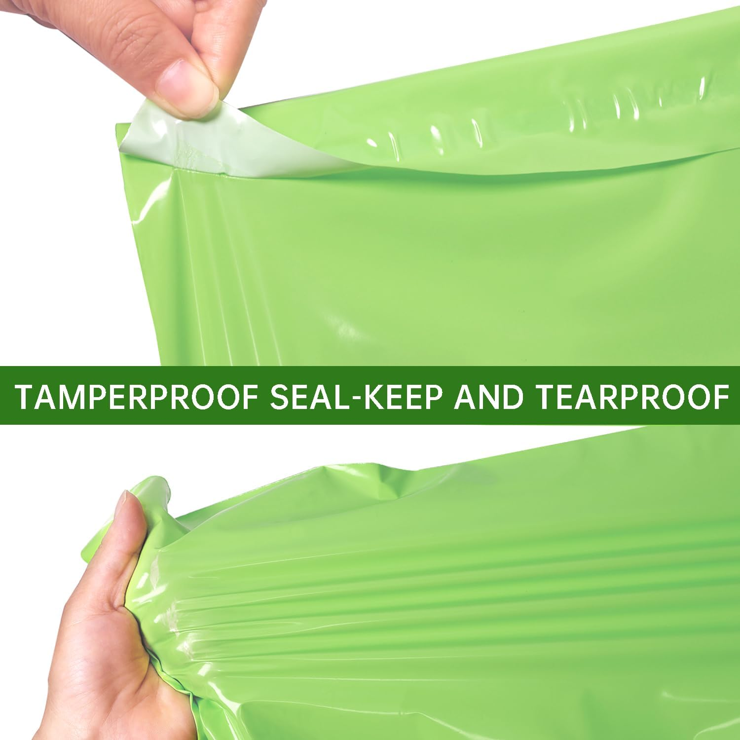 Poly Mailers 32X39 CM 100Pc Shipping Bagsn for Small Business Mailing Envelopes for Clothing,Self Seal Shipping Envelopes Waterproof Poly Bags Durable Packaging Bags Light Green image number 1