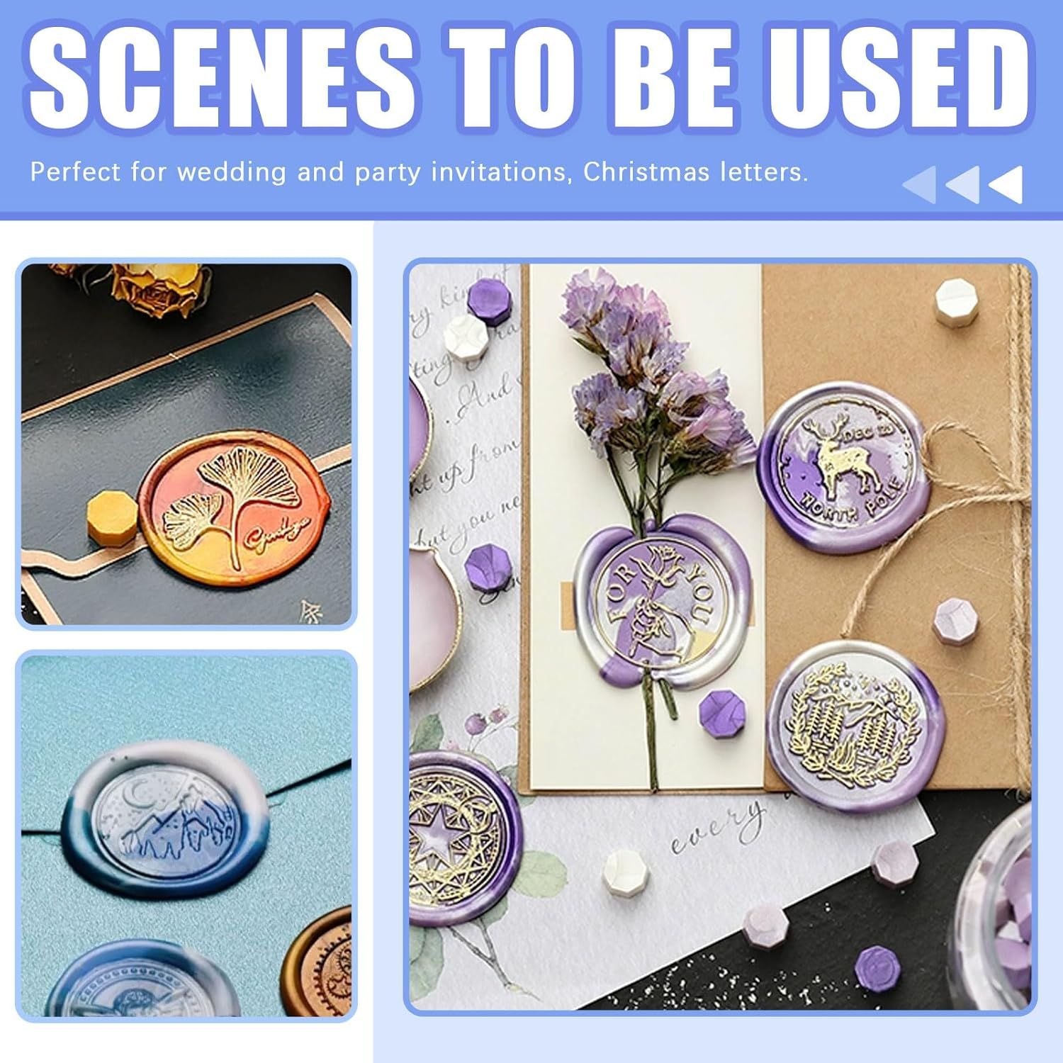 Glarks 1200Pcs Multicolor Sealing Wax Beads for Letter Sealing, Envelope Stamps, Wedding Invitations, Gift Wrapping image number 3