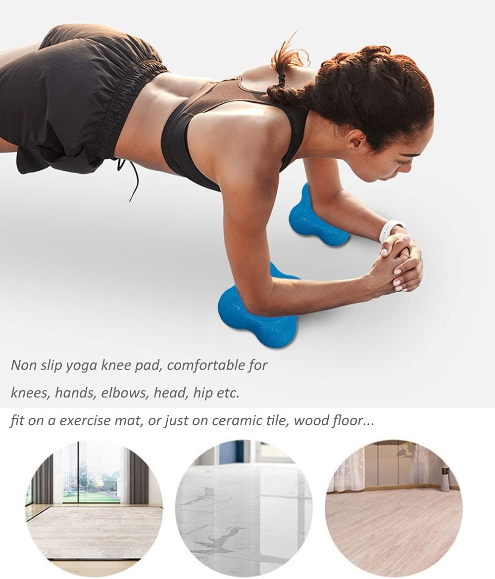 Yoga Knee Pad Support, Non Slip Cushion for Knees Thick Kneeling Pad, Soft Yoga Knee and Elbow Wrist Pads for Women/Men, for Kneeling Down, Workout, Pilates Exercise 2 Pack image number 2