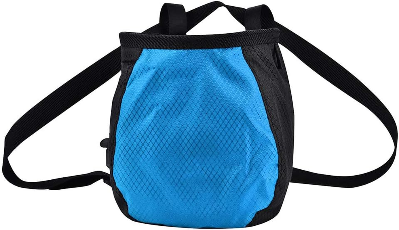 Climber Chalk Bag, Powder Bag Dirt-Proof Ployester Rock Climbing Bag, Body Building Gym Use for Mountain Climbing Lovers(Blue) image number 1