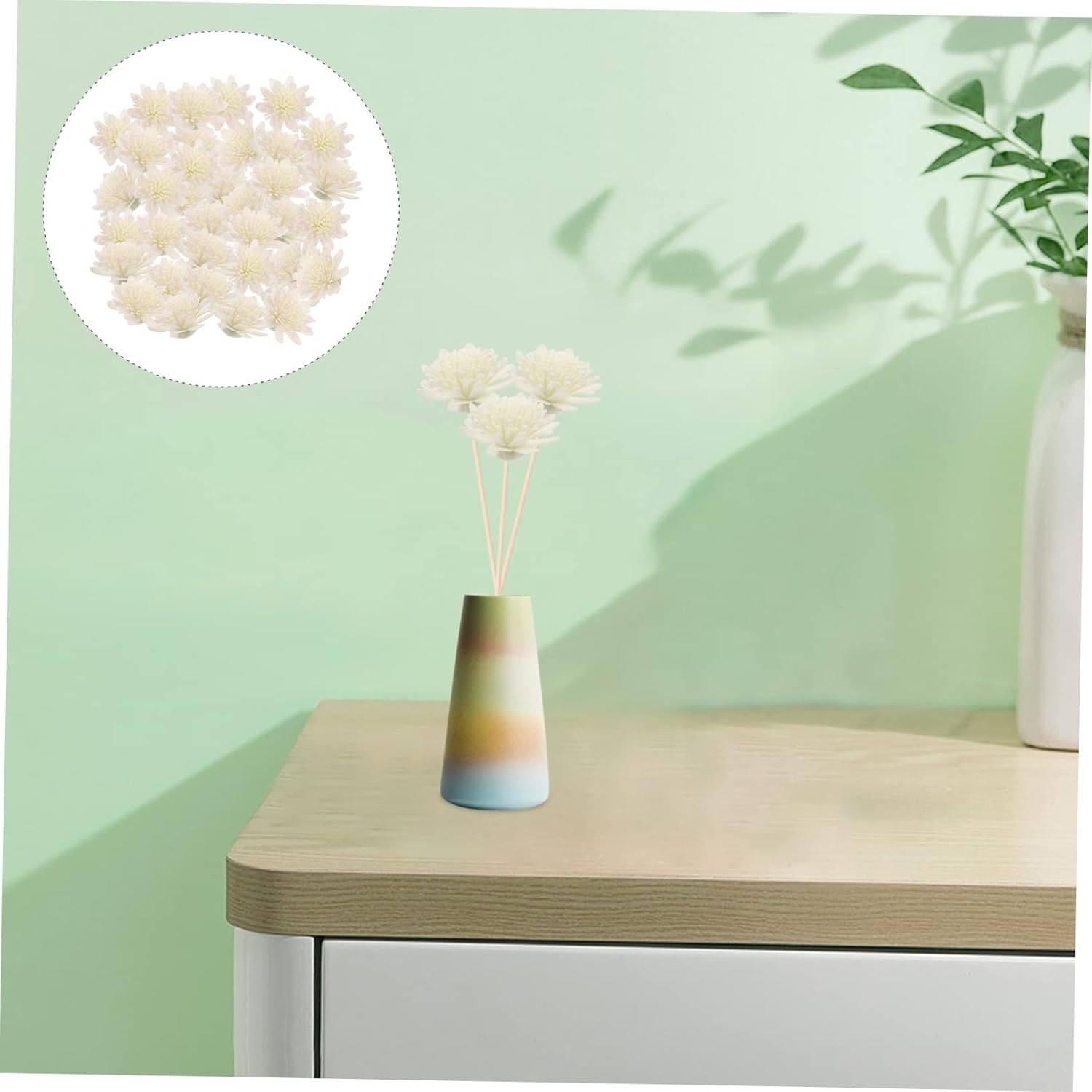 COHEALI 200Pcs Essential Oil Diffuser Flowers Pe Chrysanthemum Aromatherapy Floral Scent Diffuser Home Fragrance image number 5