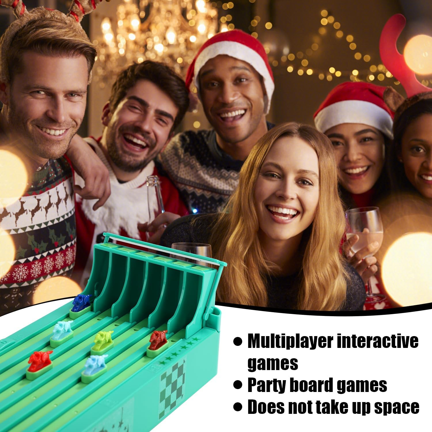 Horse Racing Game, Electronic Horse Racing Game with 6 Horses, Portable, Interesting, Electric Horse Racing Game for Family Reunions, Parties, Camping