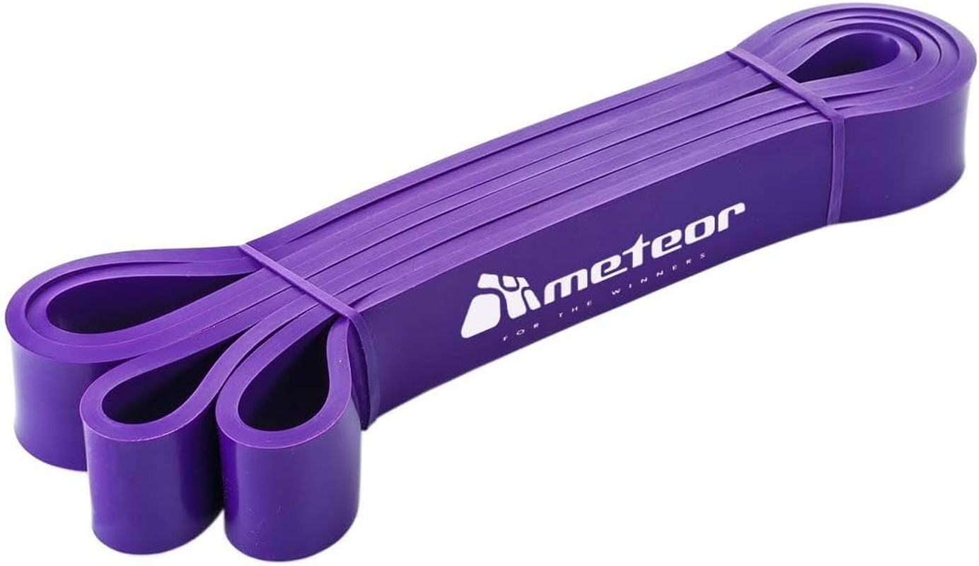 Meteor Essential Power Bands, Resistance Loop Set, Natural Latex Fitness Bands for Workout, Yoga, Weightlifting, Physical Therapy, Rehab, Bench Press, Dead Lift, Improve Mobility and Strength - Advanced Set With Accessories image number 4