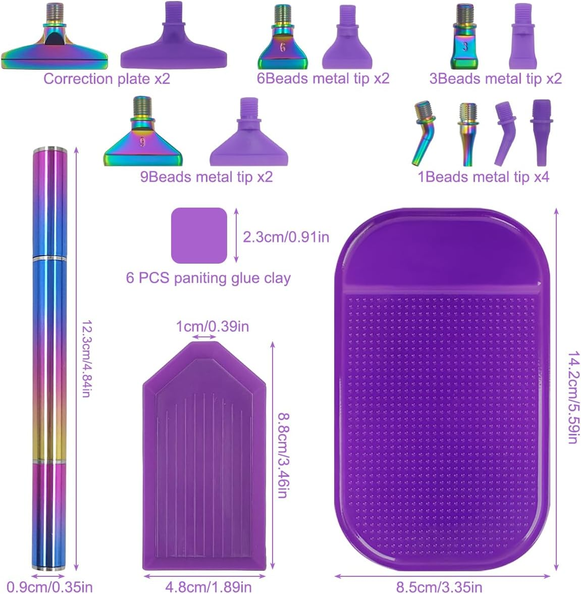 22 Pcs Diamond Art Paintings Pen Kits, 5D Diamond Art Painting Accessories Tool with 12 Pcs Screw Thread Tips for DIY Painting Crafts image number 2