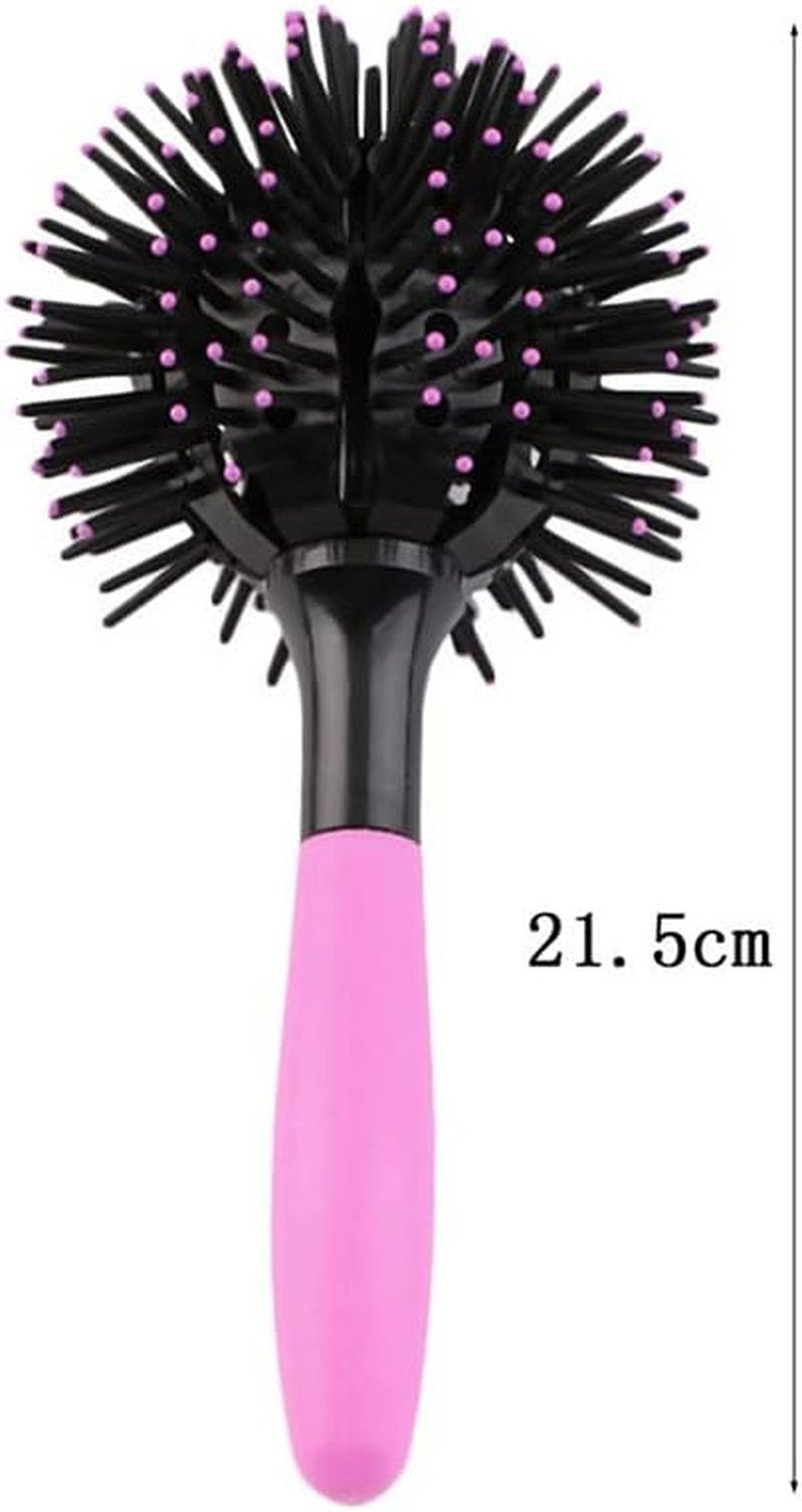3D Spherical Hair Curling Brush, 360&deg; Styling Comb for Thick Curly Hair, Wet and Dry Hair Use, Detangling and Volumizing Brush image number 1