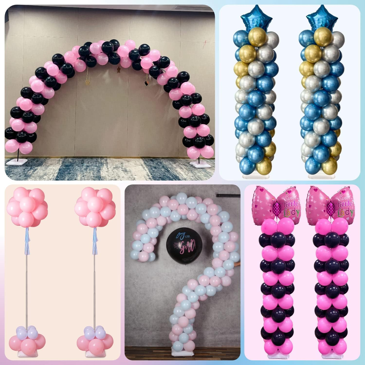 YALLOVE 4 Pack Water Weight Bags for Balloon Column Stand and Arch, Square Thickened Fillable Base Party Supplies Accessories image number 1