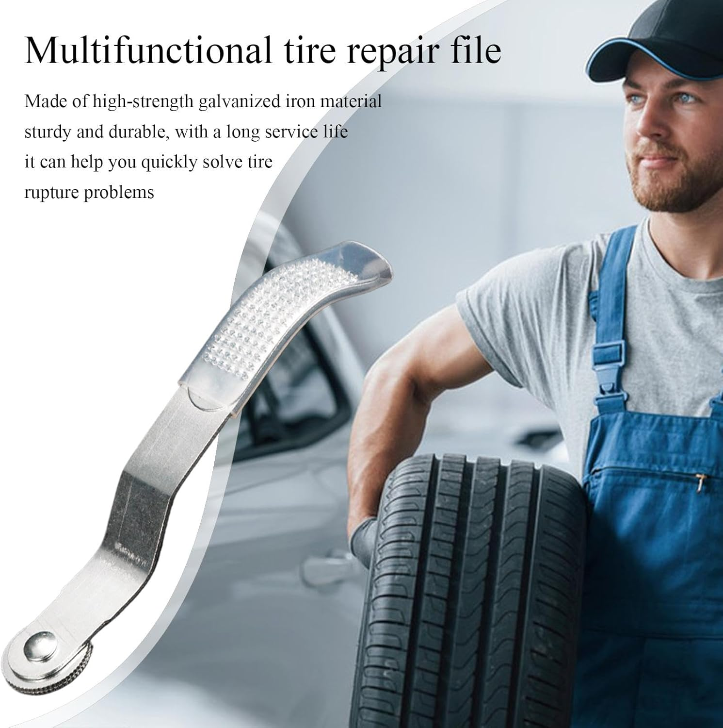 Car Tyre Repair, Tyre Patch Tools, Portable Tyre Scraper Repair Kit, Tyre Repair Patch Tools, Tyre Inner Liner Scraper, Sanding and Polishing Accessories for , Trucks, SUV image number 3