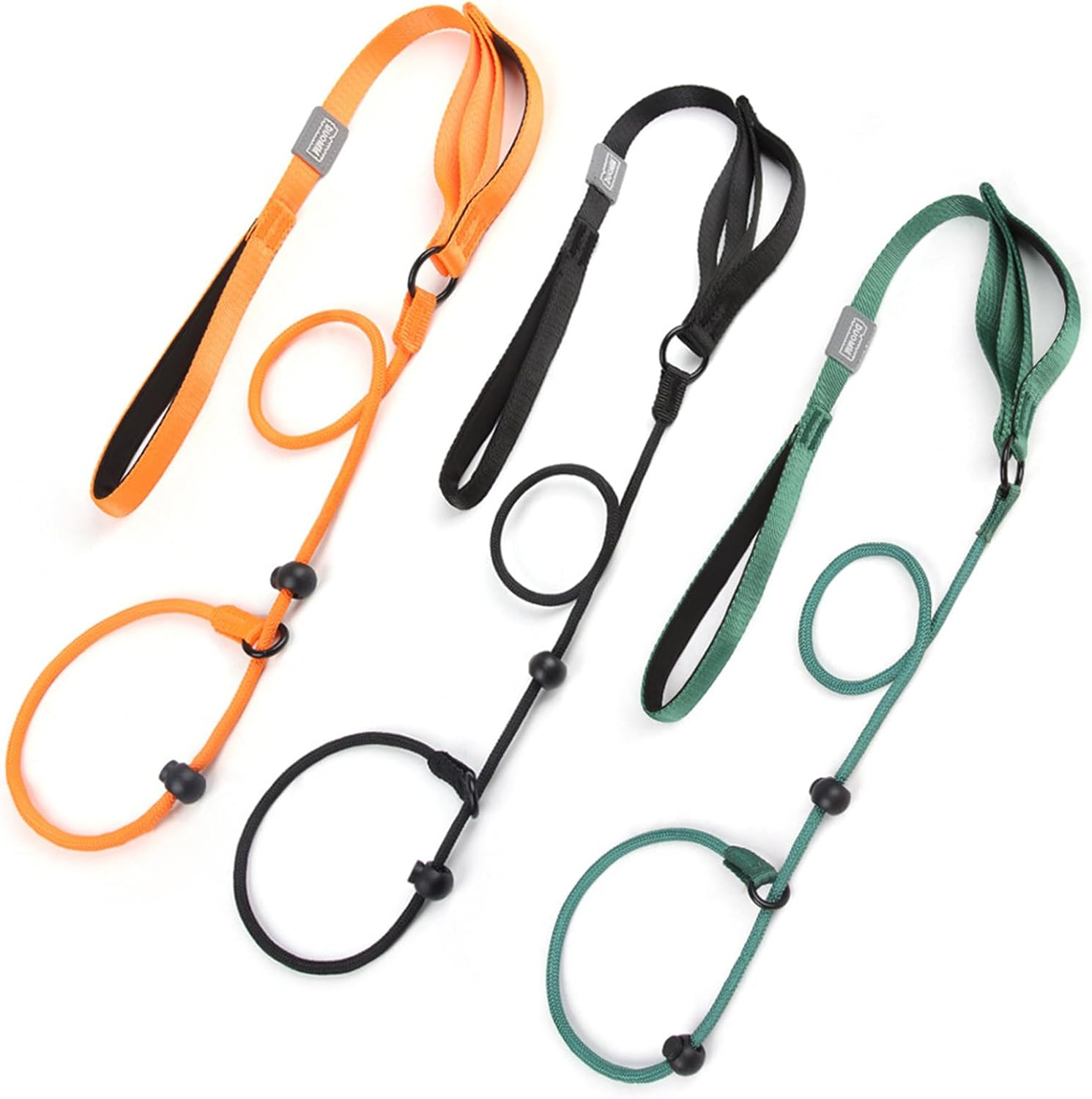 Dog Leash Slip Dog Leash Adjustable Slip Lead One-Piece Adjustable Dog Training Leash No Pull Training Lead Leashes and Collar P-Leash Pet Leash for Medium and Large Dog Orange image number 2