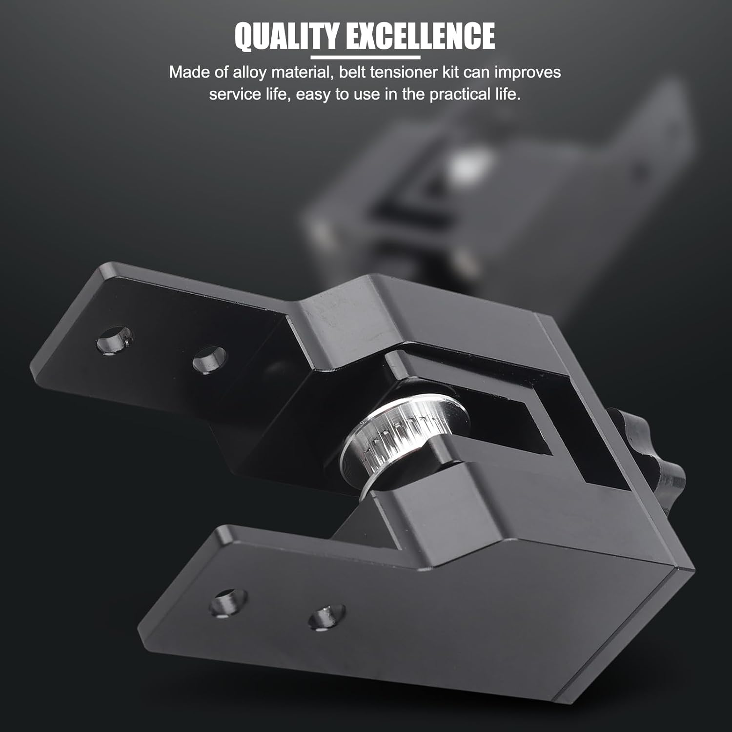 Printer Accessory, 3D Printer Belt Tensioner Kit, 3D Printer Parts Black X-Y-Axis Alloy Synchronous Belt Tensioner Kit Linear Moving Parts for CR10 image number 2