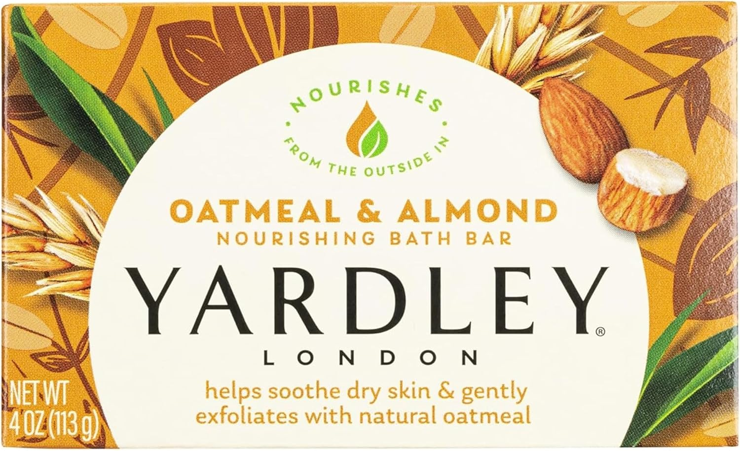Yardley London Moisturizing Bar Oatmeal & Almond with Natural Oats 4.25 Oz (Pack of 5) image number 4
