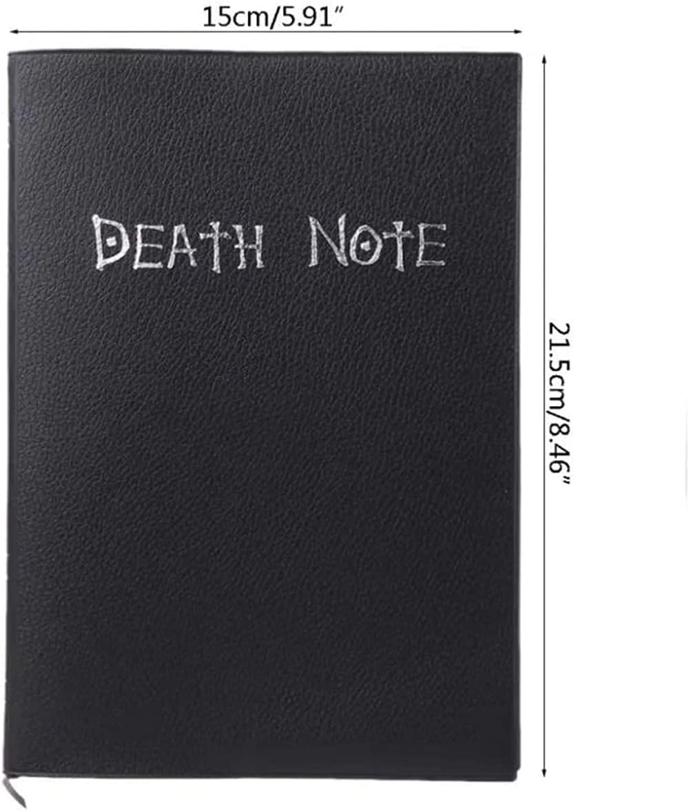 Death Note Notizbuch Mit Federstift, F&uuml;r Cosplay-Liebhaber, Kann Als Tagebuch Und Notizbuch Verwendet Werden (Mit Federstift Und L-F&ouml;rmiger Halskette)