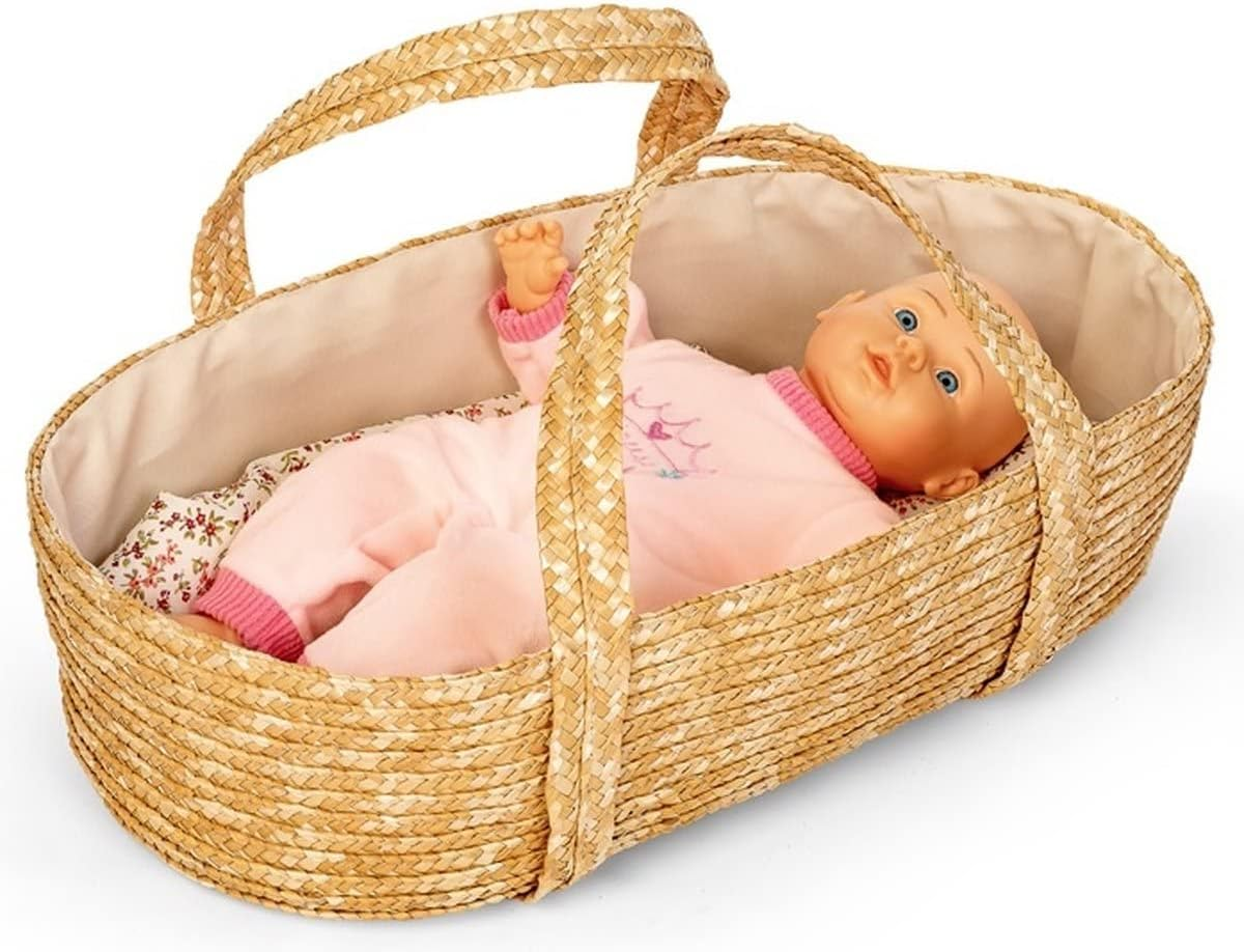 Mini Mommy Mose Korb Mit Bettw&auml;schegarnitur 50 Cm