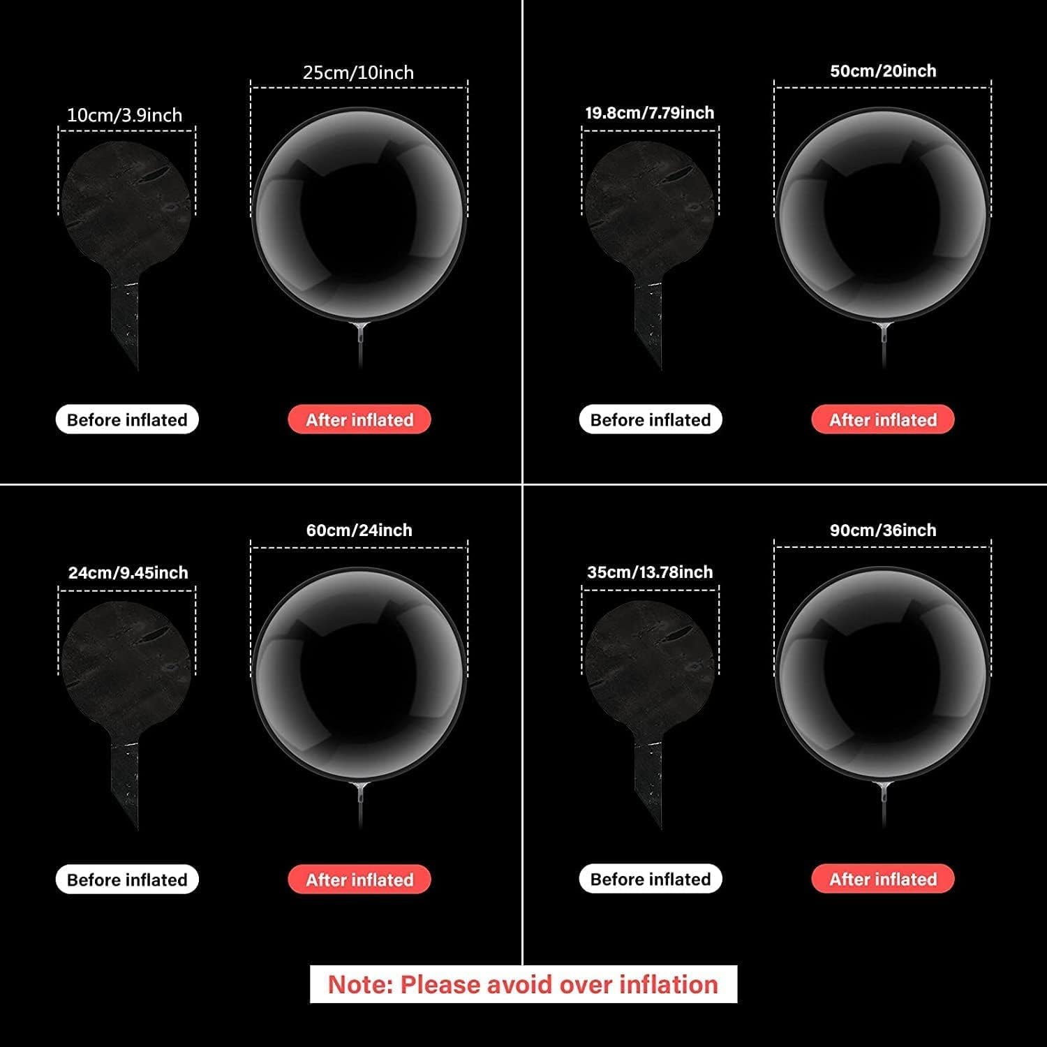 Bobo Balloons Bubble Balloons, 10Pcs 20 Inch Clear, Transparent, Reusable, Helium-Filled, Perfect for General Celebrations, Unisex-All Ages image number 6