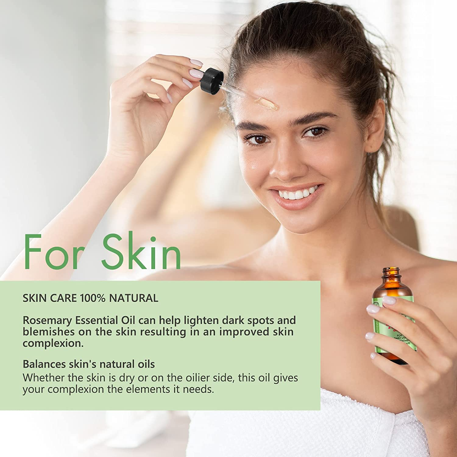 Bieyoc Rosemary Oil for Hair Growth 60Ml, with a Head Massage Brush Silicone, Improve Hair Loss and Nourishes Scalp image number 1