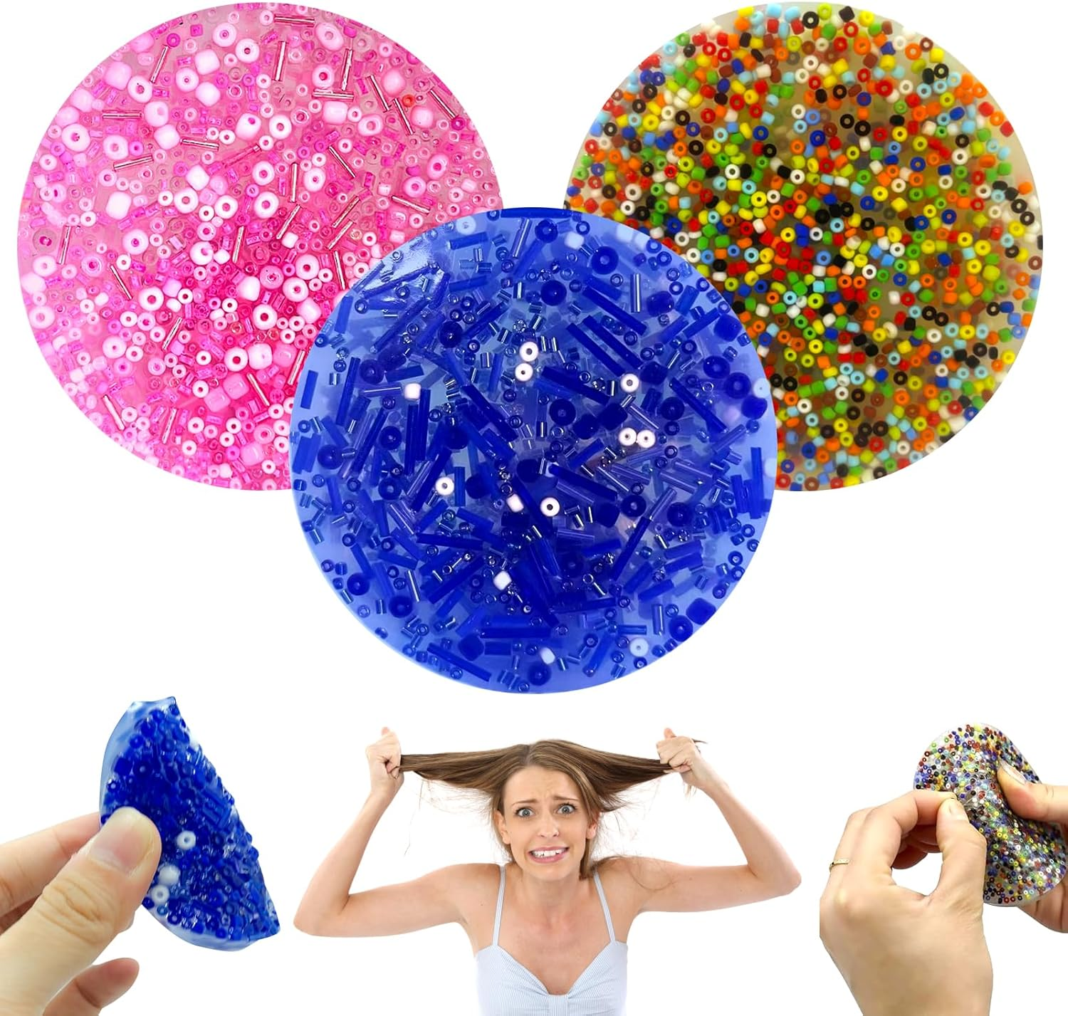 3PCS Picky Pad, Skin Picking Fidget Toys, Picky Pad Fidget, Reusable Sensory Stress and Anxiety Relief Fidget Toys for Adults Teenager