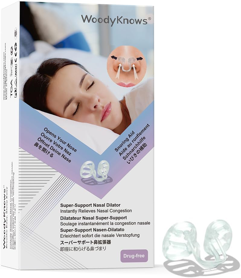 Woodyknows Super-Support Nasal Dilator, Improves Sleep and Sports Airflow, Nasal Congestion and Nose-Related Snoring Aid (Trial XS/S/M/L) image number 5