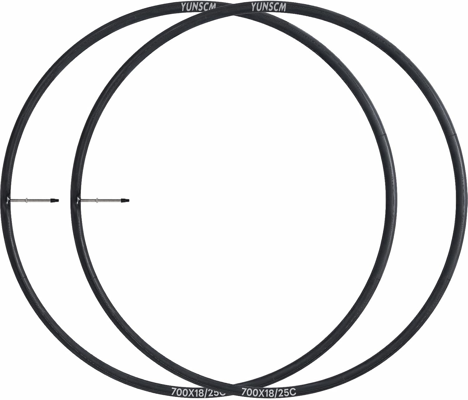 Yunscm 2 Pcs,Heavy Duty 700X23C Bike Tubes,700X18/25C Bike Inner Tubes,Presta Valve 80Mm,Ideal for High Wheel Rims,Road Bike Tube 700X18C/20C/23C/25C,700X25C Bike Tubes image number 5