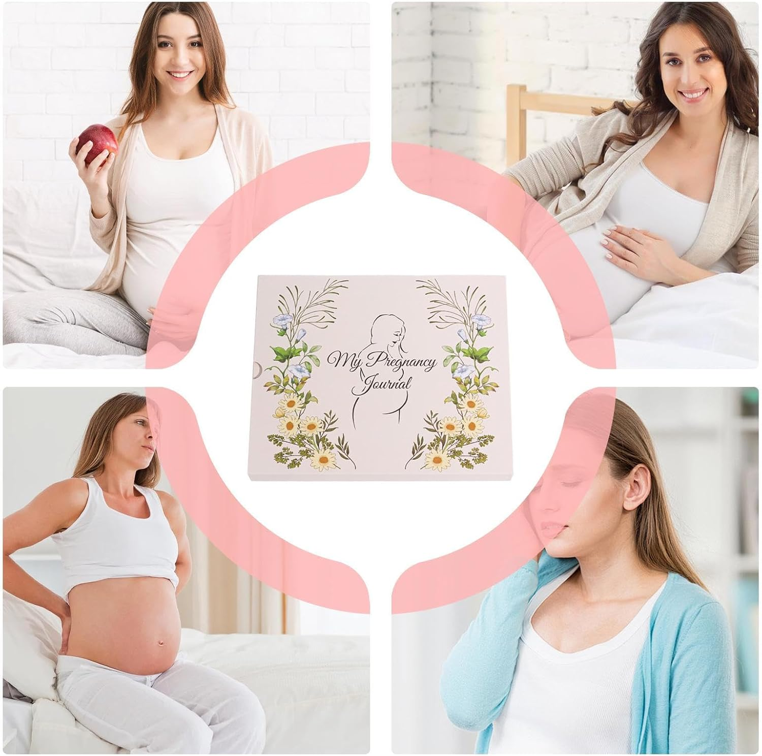 Pregnancy Memory Book, Pregnancy Planner Tracker Baby Memory Book, Hard Cover Diary Expecting Keepsake Milestone Announcements for Birthday Mother Women image number 1