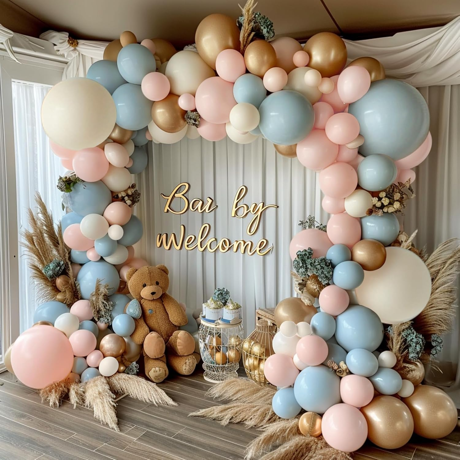 Sand White Gold Balloon Arch Kit, White Beige Chrome Gold Balloons Cream Balloons Metallic Gold Balloons for Boho Neutral Baby Shower Wedding Bridal Shower Birthday Decorations&hellip;