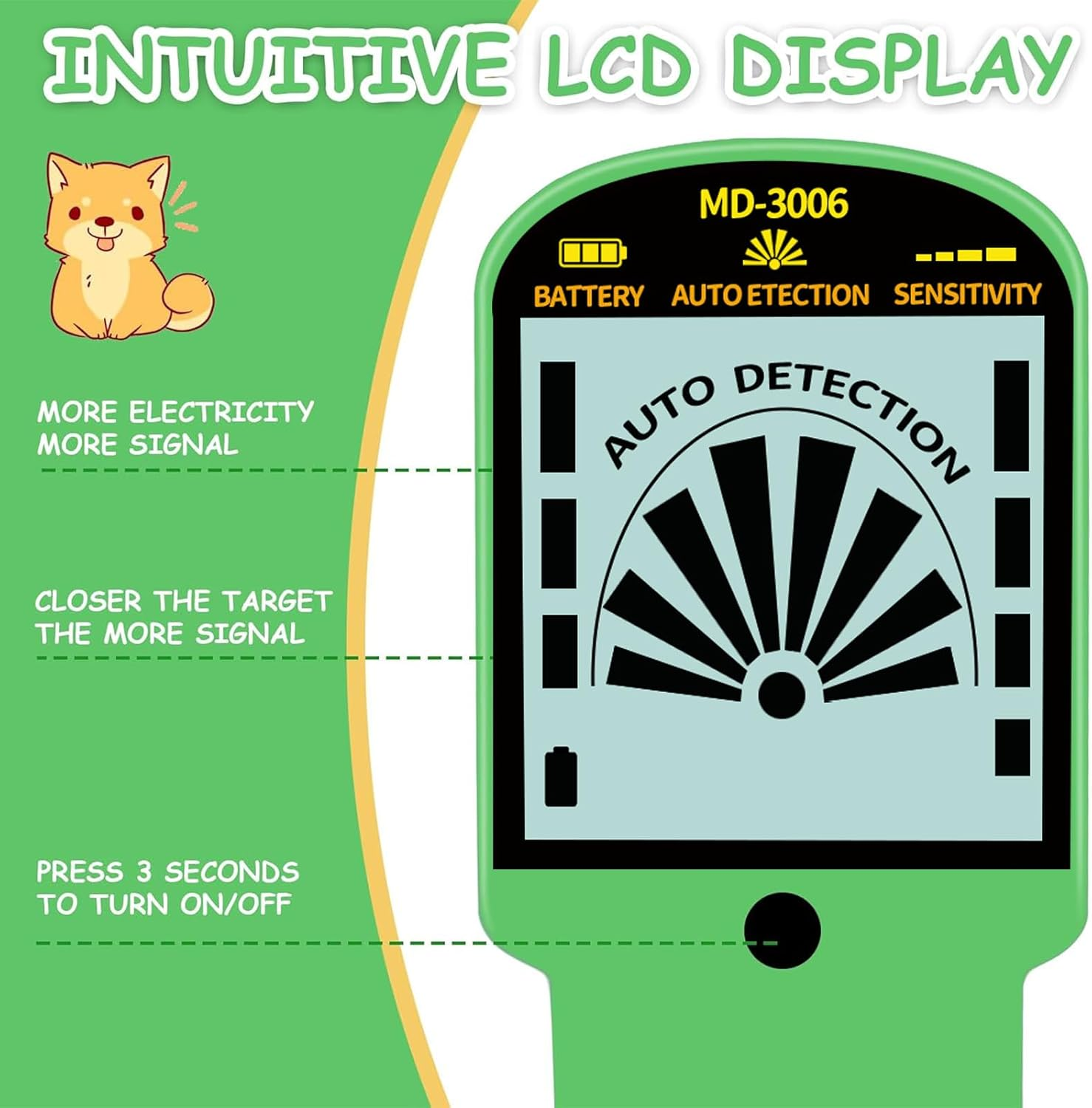 XIIULIUU Metal Detector, Adjustable 70-96Cm Metal Detector for Kids with Intuitive LCD Display, Lightweight Kids Metal Detectors with 6&rdquo; Search Coil for Exploration Hiking image number 5