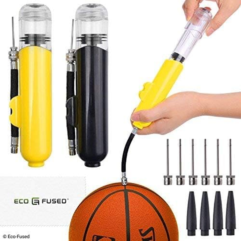 2X Ball Pump - Super Compact - Dual Action (Pumps Air When You Push and Pull) - for Sport Balls (Basketball, Soccer, Football, Rugby, Volleyball, Yoga, Etc.) and Inflatables (Beach Balls, Pool Floats) image number 4