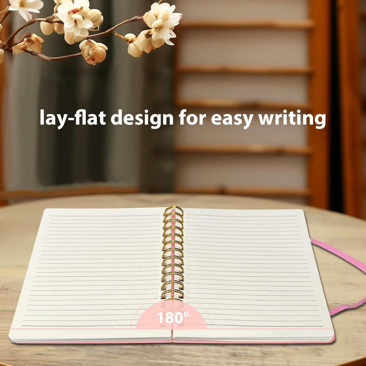 Spiral Notebook A5, 8.27"X5.7" Hardcover Notebook 160 Lined Pages Spiral Journal for Men Women Writing, Note Taking, Journaling, School, Work, Gift (Palepink) image number 1