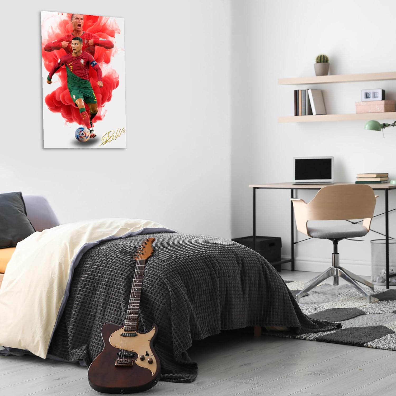 Artink Cristiano Ronaldo Poster Wall Art Canvas Print Poster Home Decor Canvas Poster Unframe: 16X24Inch(40X60Cm) - Cristiano Ronaldo image number 6