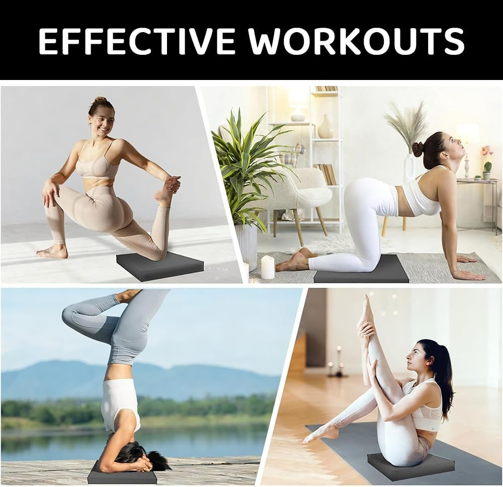 Extra Thick Exercise Balance Pad, Foam Yoga and Knee Pad, Non-Slip Core Stability Disc for Physical Therapy, Balance Workouts, Strength Training, and Floor Exercises image number 5