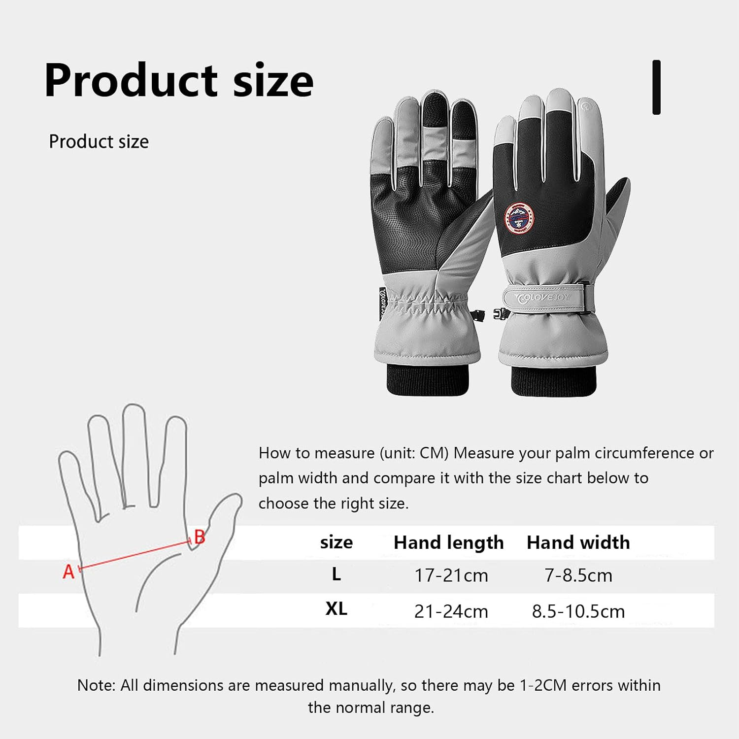 ZVCXOE Winter Ski Gloves Waterproof Snow Gloves Cold Weather Warm Touch Screen Freezer Work Men Women Suit for Running Driving Cycling Hiking image number 3