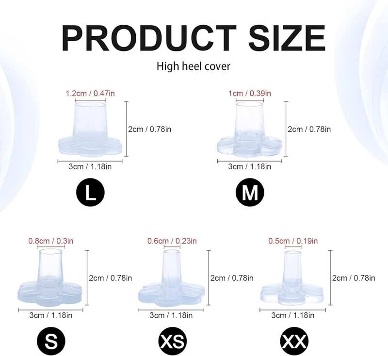 Grass Heel Protector for Shoes Women, Heel Cap for High Heel Grass, Heel Cover for Pump Heel Grass Stoppers Heel Guards for High Heel Shoes Noise Protector for Grass Heel Stoppers for Grass Wedding image number 6